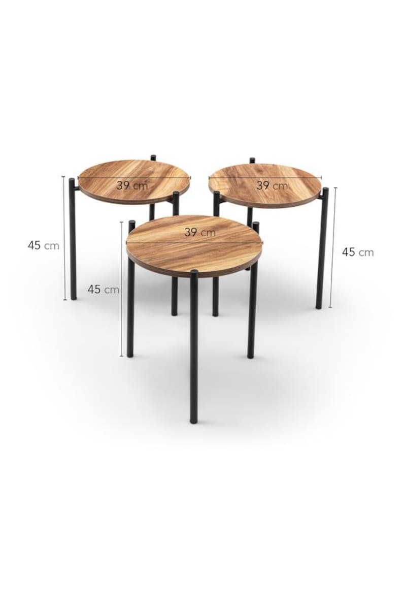 Modern Round Nesting Tables Set of 3