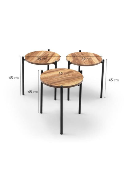 Modern Round Nesting Tables Set of 3
