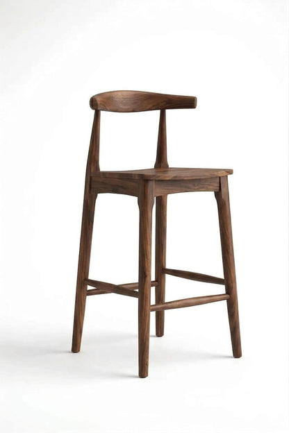 Solid Wood Stool | Mid-Century Modern, Scandinavian Style Bar and more place Seating
