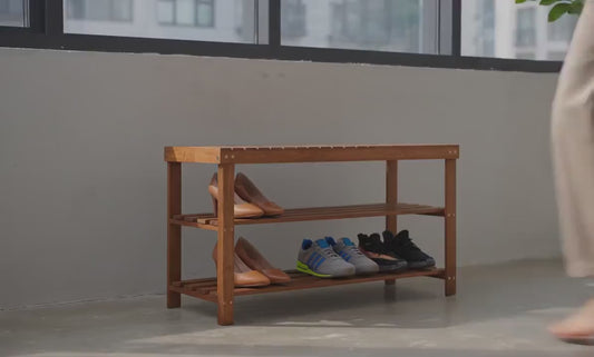 Shoe Rack Bench – 3‑Tier Shoe Organizer & Storage Shelf